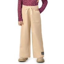 Calça menina moletom bege areia kamylus