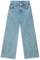 Calça Menina Wide Leg em Jeans Lilimoon