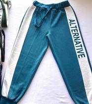 Calça Menino com Faixa Lateral Moletom