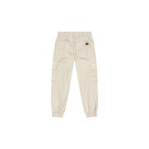 Calça Menino Jogger Bolso Lateral Em Sarja Cru Carinhoso