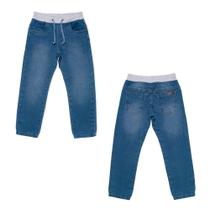 Calça Menino Mania Jeans com Cós de Ribana Azul Jeans Tamanho:1Cor:Igual da foto