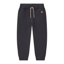 Calça Menino Milon em Moletom Peluciado cor Cinza Chumbo Tamanho:8 Calça Menino Milon em Moletom Peluciado cor Cinza Chumbo Tamanho:8