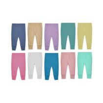 Calça Mijão p/ Bebê Kit com 3 Unidades sem Pé Cores Variadas
