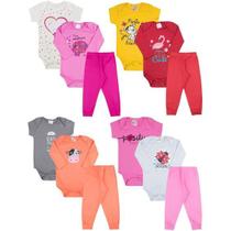 Calça Mijãozinho Bebê + Bodies Mistos Kit Ideal com 12 Peças