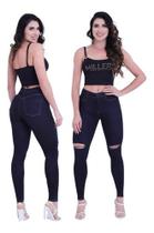 Calça Miller Original Skinny Detalhe Joelho Cor Azul Escuro