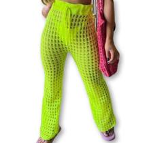 Calça moda praia feminina tricot moda blogueira - Filo Modas