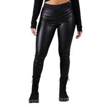 Calça Modelada Couro Com Suplex Poliamida