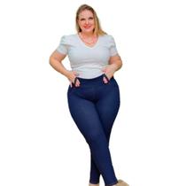 Calça Modeladora Coton Dins Premium Moda Jovem Plus Size Moderna Calça Modeladora Coton Dins Premium Moda Jovem Plus Size Moderna