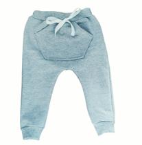 Calça moletinho com bolso canguru bebê e infantil