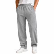 Calça Moletom Adulto Unissex Dalri Tradicional Sem Punho Com 2 Bolsos CORES:CINZATAMANHO:G Calça Moletom Adulto Unissex Dalri Tradicional Sem Punho Com 2 Bolsos CORES:CINZATAMANHO:G