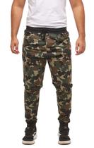 Calça moletom camuflado skinny slim sport