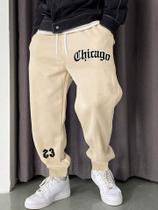 Calça Moletom Chicago Moda Unissex Confortável Estilo Flanelado Calça Moletom Chicago Moda Unissex Confortável Estilo Flanelado