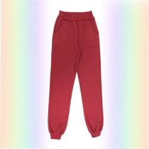 Calça Moletom Com Punho Infantil Bebê Inverno Menina