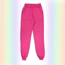 Calça Moletom Com Punho Várias Cores Infantil Menina