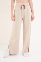 Calça moletom confort cor nude