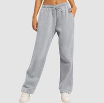 Calça moletom de verão fresquinha e confortável cor cinza claro modelo feminino Calça moletom de verão fresquinha e confortável cor cinza claro modelo feminino
