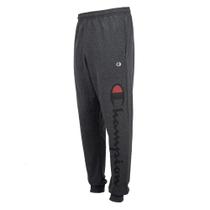 Calça Moletom Felpado Champion Script Vertical Cinza Escuro Calça Moletom Felpado Champion Script Vertical Cinza Escuro