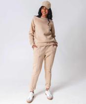 Calça Moletom Feminina Frizo Marisa Bege-49893 Calça Moletom Feminina Frizo Marisa Bege-49893