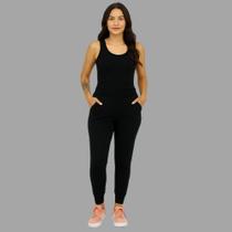 Calça Moletom Feminina Jogger 3D Com Bolsos Laterais Cereja Rosa
