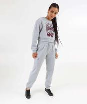 Calça Moletom Feminina Jogger Cargo Marisa Cinza-49103