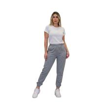 Calça Moletom Feminina Jogger Flanelada Algodão