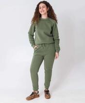 Calça Moletom Feminina Reta Frizo Marisa Verde-49895 Calça Moletom Feminina Reta Frizo Marisa Verde-49895