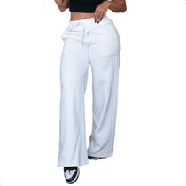 Calça Moletom Feminino Flanelada Blogueira Pantalona Premium