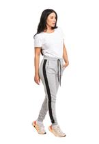 Calça moletom feminino slim jogger listra - Konoa