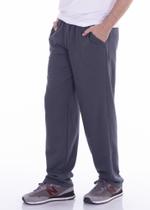 Calça moletom flanelada Plus Size unissex com bolsos Calça moletom flanelada Plus Size unissex com bolsos