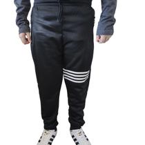 Calça Moletom Forrada Juvenil Com Punho Cor:Preto Tm :14