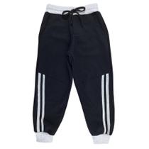 Calça Moletom Forrada Quente Juvenil Masculina Punho Bolso