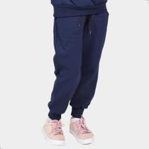 Calça Moletom Infantil Com Bolso Quente Para Frio
