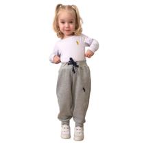 Calça Moletom Infantil Flanelado Roupa Criança Menino Menina