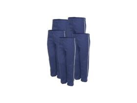 Calça Moletom Infantil Masculina Punho Flanelada Kit 5 Azul Marinho