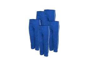 Calça Moletom Infantil Masculina Punho Flanelada Kit 5 Azul Royal