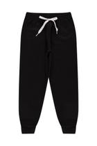 Calça Moletom Infantil Unissex Preto - Hey Kids