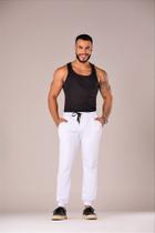 Calça Moletom Inverno Lisa Academia Jogger Slim Masculina