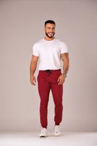 Calça Moletom Inverno Lisa Academia Jogger Slim Masculina