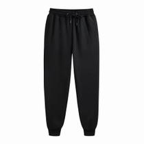 Calça Moletom Inverno Lisa Academia Jogger Slim Masculina