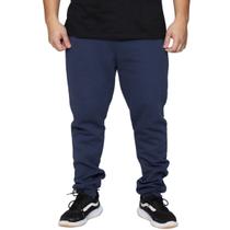 Calça Moletom Jogger Masculino Flanelado Elastano Liso