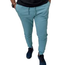 Calça Moletom Jogger Masculino Flanelado Elastano Liso