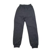 Calça Moletom Juvenil infantil Flanelado 10 a 16 Elastico na Cintura Punho Inverno Uniforme Escolar dia a dia Sem bolso Grafite algodão Baby Deluxe