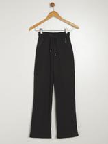 Calça Moletom Juvenil Para Menina - PRETO Calça Moletom Juvenil Para Menina - PRETO