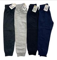 Calça Moletom Kyly Flanelada Infantil Punho 4/8 Kit 4 Peças