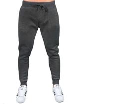 Calça Moletom Lisa Masculino Academia Lançamento Slim