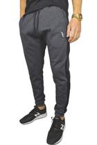 Calça Moletom Listra Lateral Chumbo