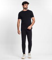 Calça Moletom Masculina Com Punho e Bolsos CDKA Preto