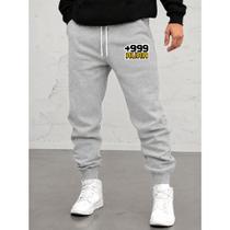 Calça Moletom Masculina Estampa + Aura 1380 Tecido Premium Confortável Casual Para Treino