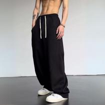 Calça Moletom Masculina Lisa Barra Reta Wide Leg Baggy Streetwear