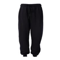 Calça Moletom Masculina Over Surf Plus Size Punho Preto